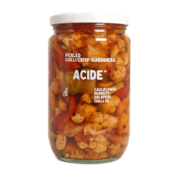 ACIDE - (Pack of 6) CHILLI CRISP GIARDINIERA 700G _image_ACIDE™_order now