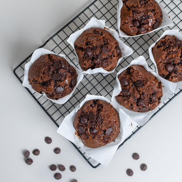 Double Choc Muffins 6x160g_image_Little Miss Muffin_order now