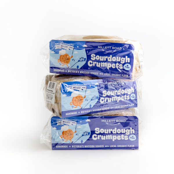 Sourdough Crumpets - Rosella Wheat - Retail 6-Pack_image_Millett Road Maker_order now