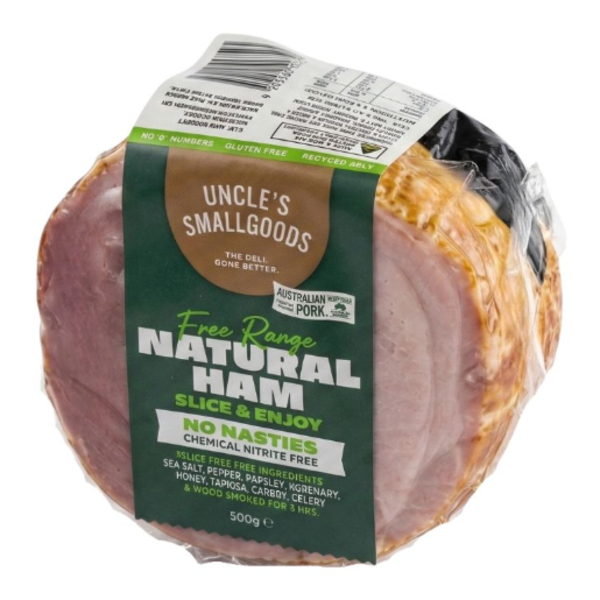 Ham - Natural Mini Ham 500g_image_Uncle's Smallgoods_order now