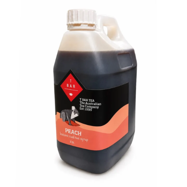 INSTANT ICED TEA SYRUP - PEACH 2.5L CATERERS PK - Australian Made_image_T BAR TEA_order now